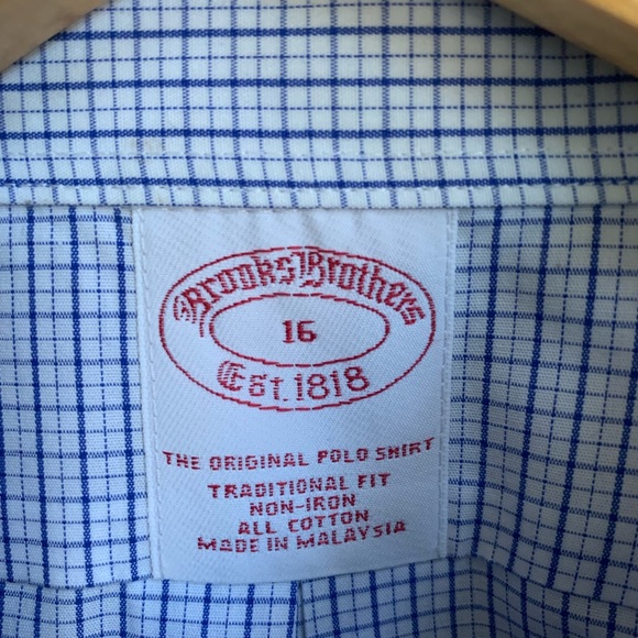 NWOT Mens Brooks Brothers Plaid Shirt Size 16 - Picture 5 of 7